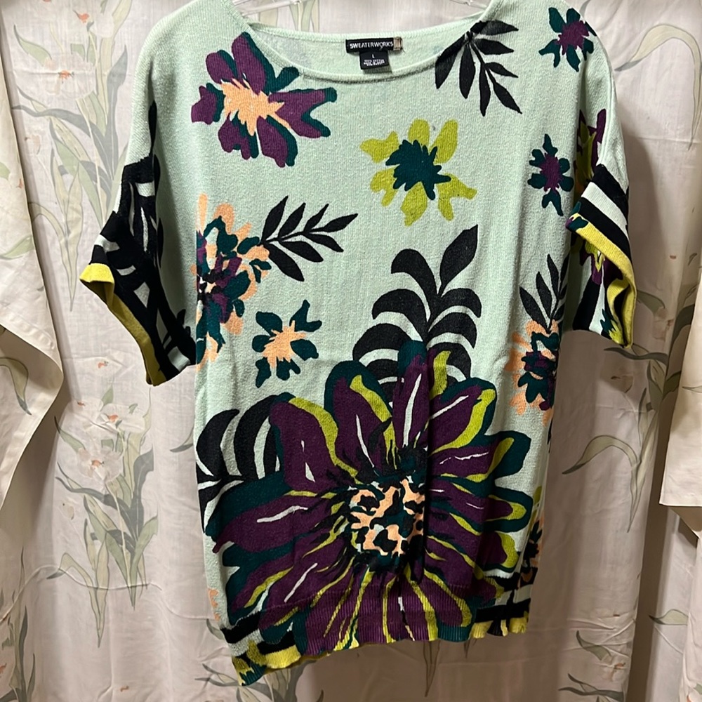 Fun short sleeve sweater